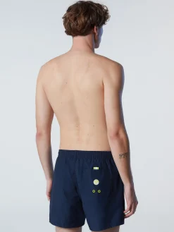 Outlet^North Sails 'Swim Shorts With Textured Print NAVY BLUE