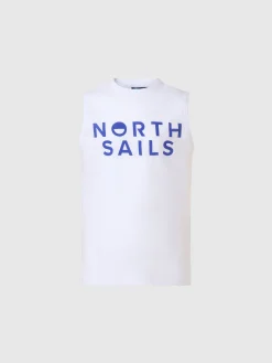 T-shirts^North Sails 'Tank Top With Logo Print WHITE