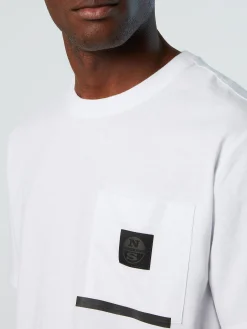 Outlet^North Sails 'T-shirt With Chest Pocket WHITE