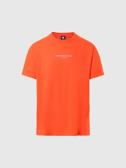 Outlet^North Sails 'T-shirt With Chest Print BRIGHT ORANGE