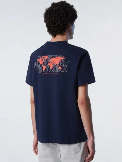 Outlet^North Sails 'T-shirt With Chest Print NAVY BLUE
