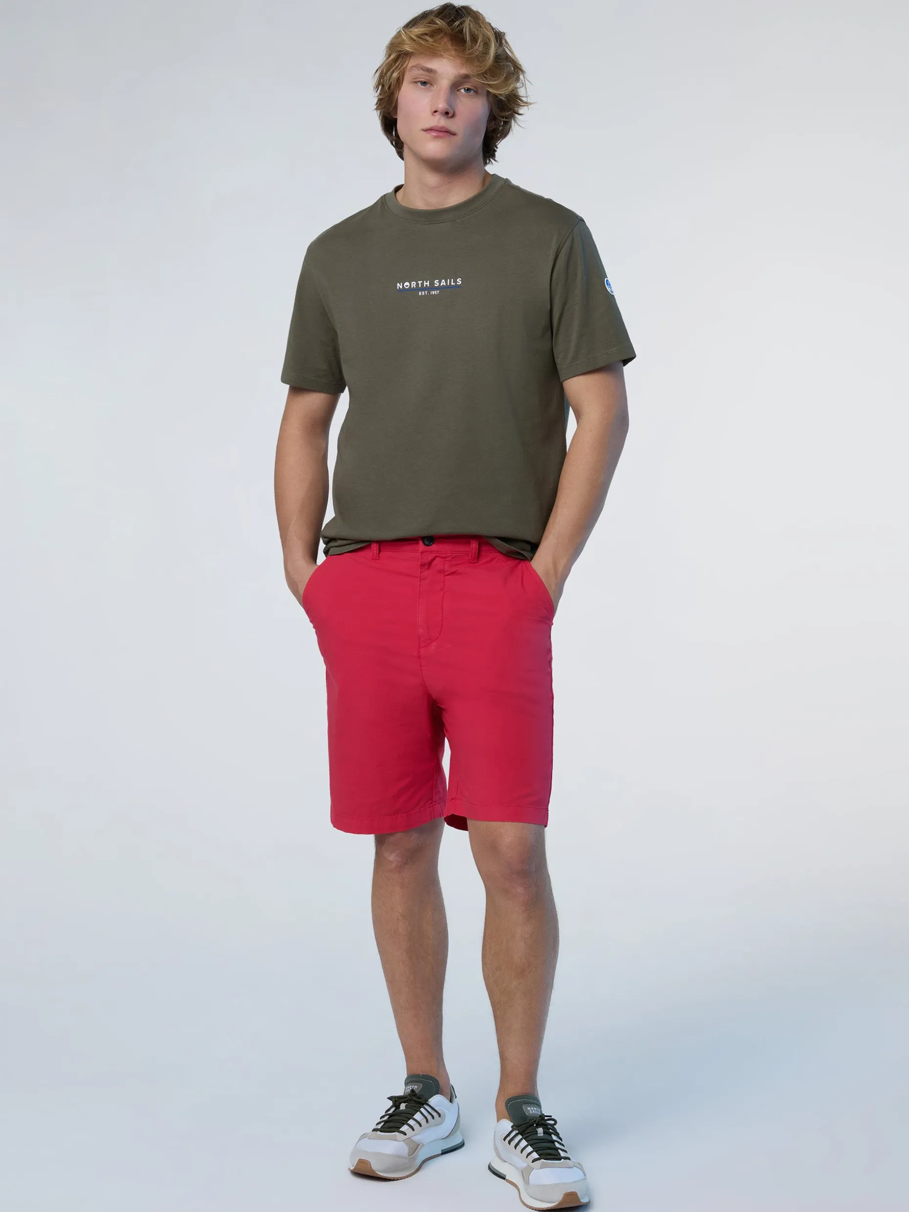 T-shirts^North Sails 'T-shirt With Heritage Print DUSTY OLIVE