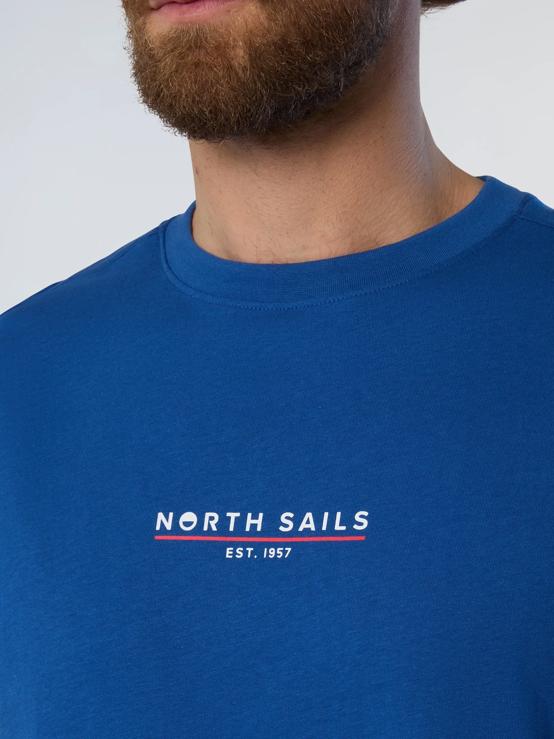 T-shirts^North Sails 'T-shirt With Heritage Print SURF BLUE
