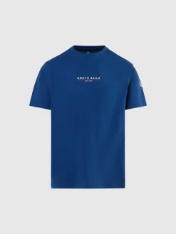 T-shirts^North Sails 'T-shirt With Heritage Print SURF BLUE
