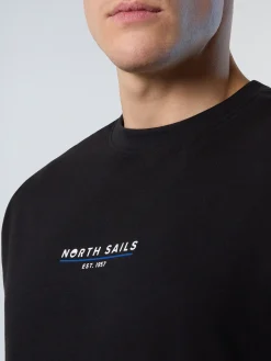T-shirts^North Sails 'T-shirt With Heritage Print BLACK