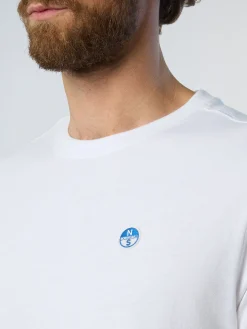 T-shirts^North Sails 'T-shirt With Logo Patch WHITE