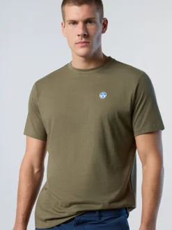 T-shirts^North Sails 'T-shirt With Logo Patch DUSTY OLIVE