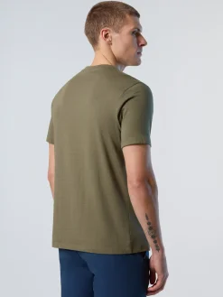 T-shirts^North Sails 'T-shirt With Logo Patch DUSTY OLIVE
