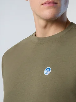T-shirts^North Sails 'T-shirt With Logo Patch DUSTY OLIVE
