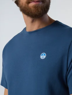 T-shirts^North Sails 'T-shirt With Logo Patch DARK DENIM