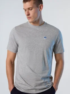 T-shirts^North Sails 'T-shirt With Logo Patch GREY MELANGE