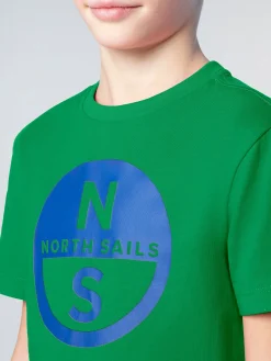T-shirts^North Sails 'T-shirt With Logo Print GREEN BEE