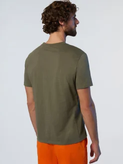 T-shirts^North Sails 'T-shirt With Logo Print DUSTY OLIVE