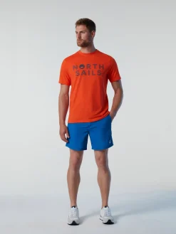 T-shirts^North Sails 'T-shirt With Logo Print FLAME ORANGE