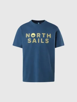 T-shirts^North Sails 'T-shirt With Logo Print DARK DENIM