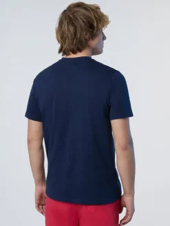 T-shirts^North Sails 'T-shirt With Logo Print NAVY BLUE
