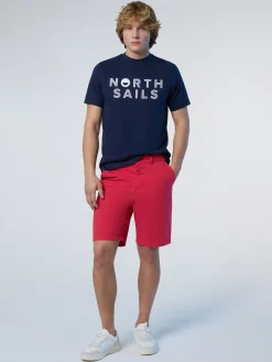 T-shirts^North Sails 'T-shirt With Logo Print NAVY BLUE