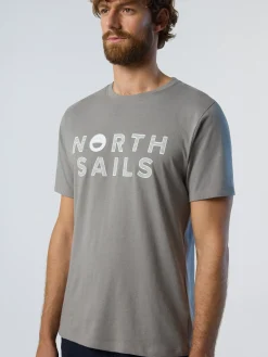 T-shirts^North Sails 'T-shirt With Logo Print SLATE GREY