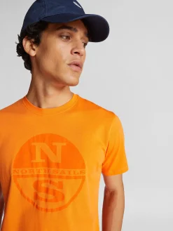 Outlet^North Sails 'T-shirt With Maxi Logo VIBRANT ORANGE