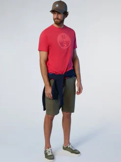 T-shirts^North Sails 'T-shirt With Maxi Logo Print WATERMELON