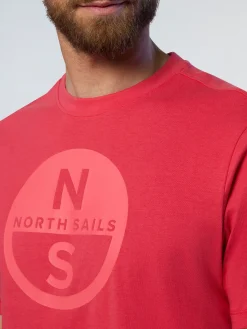 T-shirts^North Sails 'T-shirt With Maxi Logo Print WATERMELON