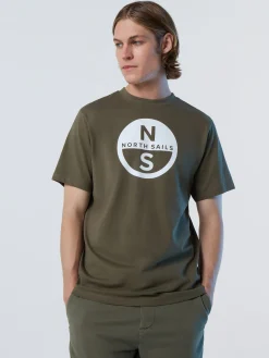 T-shirts^North Sails 'T-shirt With Maxi Logo Print DUSTY OLIVE