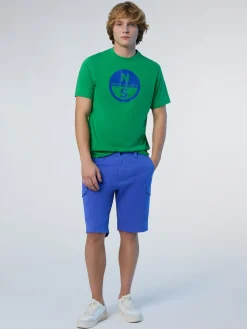 T-shirts^North Sails 'T-shirt With Maxi Logo Print GREEN BEE