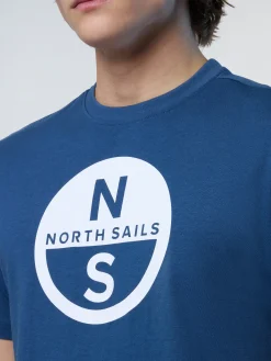 T-shirts^North Sails 'T-shirt With Maxi Logo Print DARK DENIM