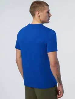T-shirts^North Sails 'T-shirt With Maxi Logo Print SURF BLUE