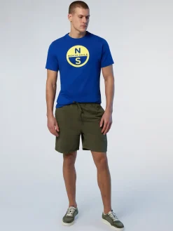 T-shirts^North Sails 'T-shirt With Maxi Logo Print SURF BLUE