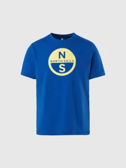 T-shirts^North Sails 'T-shirt With Maxi Logo Print SURF BLUE
