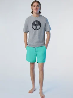 T-shirts^North Sails 'T-shirt With Maxi Logo Print GREY MELANGE