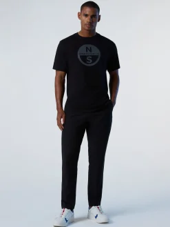 T-shirts^North Sails 'T-shirt With Maxi Logo Print BLACK