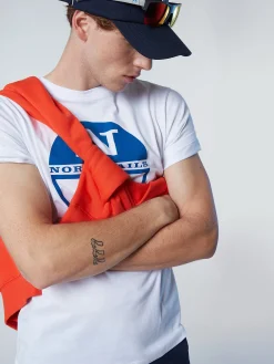 Outlet^North Sails 'T-shirt With Maxi Logo Print WHITE