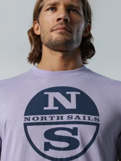 Outlet^North Sails 'T-shirt With Maxi Logo Print DUSTY LILAC