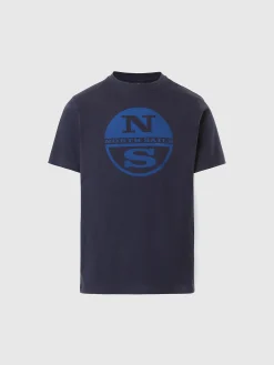 Outlet^North Sails 'T-shirt With Maxi Logo Print NAVY BLUE