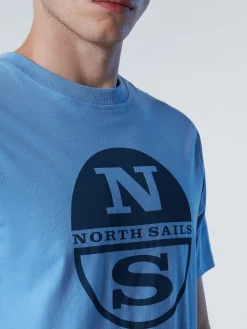 Outlet^North Sails 'T-shirt With Maxi Logo Print CORNFLOWER BLUE