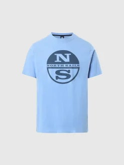 Outlet^North Sails 'T-shirt With Maxi Logo Print CORNFLOWER BLUE