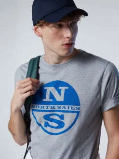 Outlet^North Sails 'T-shirt With Maxi Logo Print GREY MELANGE