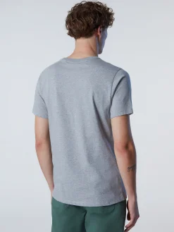 Outlet^North Sails 'T-shirt With Maxi Logo Print GREY MELANGE