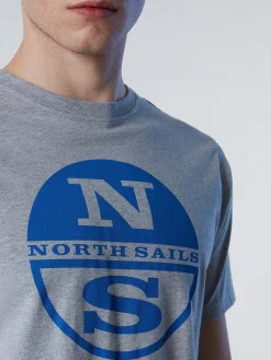 Outlet^North Sails 'T-shirt With Maxi Logo Print GREY MELANGE