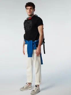 Outlet^North Sails 'T-shirt With Maxi Logo Print BLACK