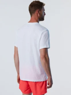 T-shirts^North Sails 'T-shirt With Palm Tree Embroidery WHITE