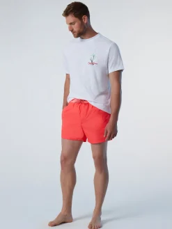 T-shirts^North Sails 'T-shirt With Palm Tree Embroidery WHITE