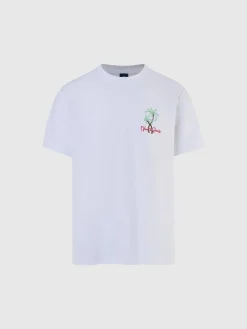 T-shirts^North Sails 'T-shirt With Palm Tree Embroidery WHITE
