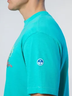 T-shirts^North Sails 'T-shirt With Palm Tree Embroidery CERAMIC