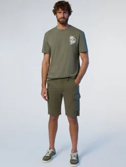 T-shirts^North Sails 'T-shirt With Palm Tree Print DUSTY OLIVE