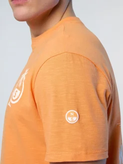 T-shirts^North Sails 'T-shirt With Palm Tree Print TANGERINE