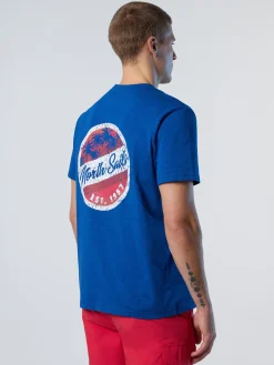 T-shirts^North Sails 'T-shirt With Palm Tree Print OCEAN BLUE
