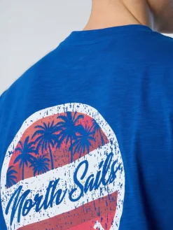 T-shirts^North Sails 'T-shirt With Palm Tree Print OCEAN BLUE
